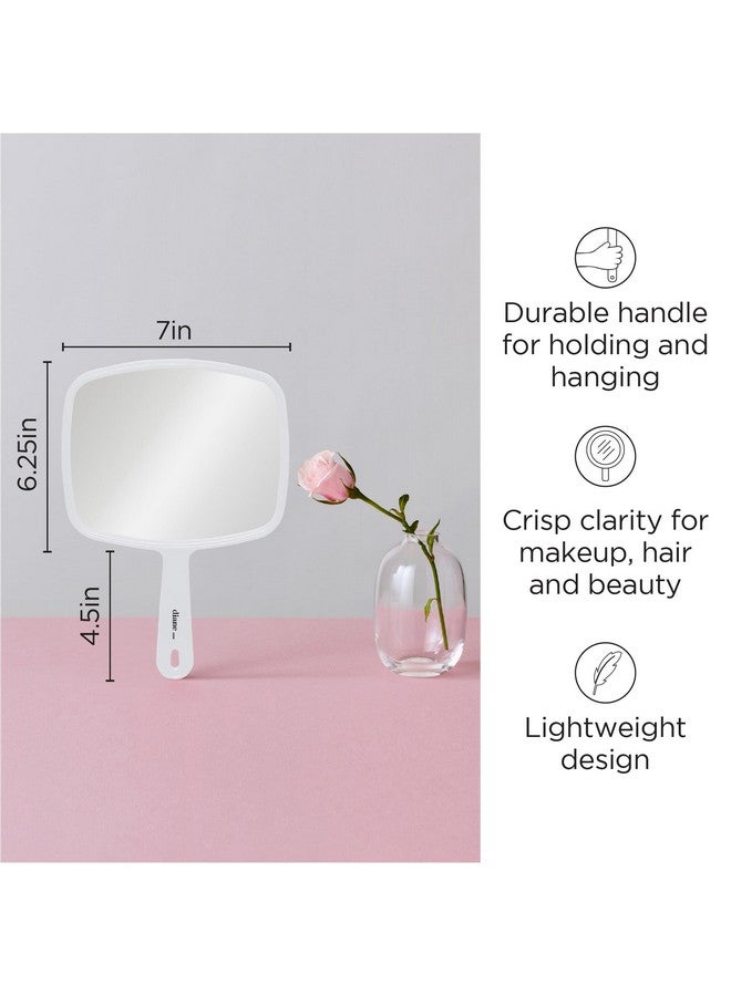 Diane Professional Quality Hand Mirrorhand Held Mirror With Handle Single Sided Vanity Makeup Mirror For Women Men Salon Barber Shaving And Travel Medium 7.5 X 10.75 In Assorted Colors  - Image 2