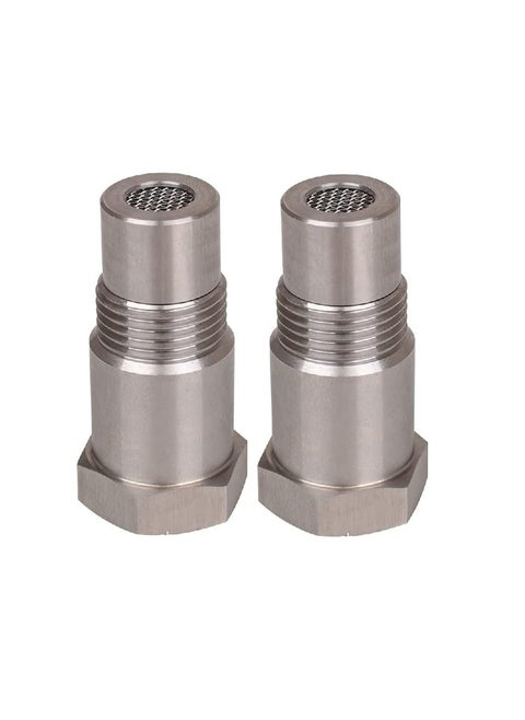 2PCS موصل حماية مستشعرات الأكسجين للسيارات M18 x 1.5 من الفولاذ المقاوم للصدأ مع محول مزيل الضوء المحرك وفلتر