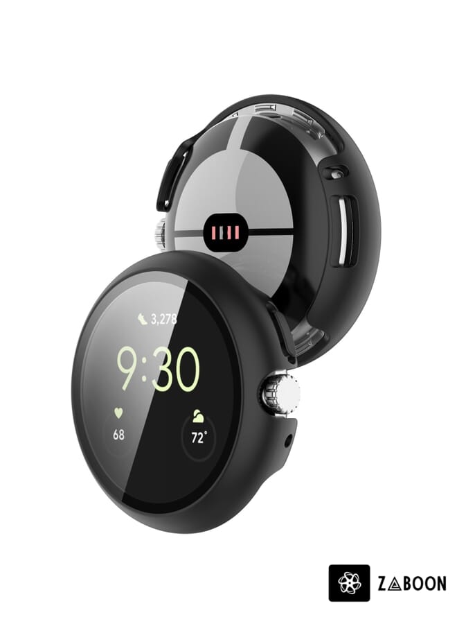 Zaboon حافظة ساعة جوجل بيكسل ووتش من زجاج مقسى - Image 3