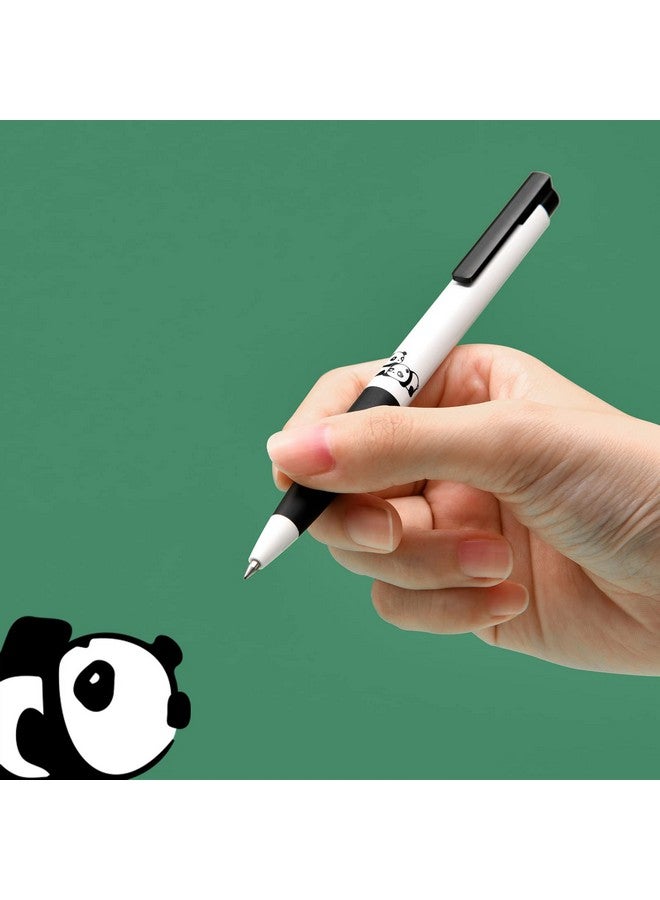 Kaco K7 Gel Ink Pens 3 Pieces Cute Panda Black Pens Set 0.5Mm Fine Point All Black Ink Office School Supplies - Image 4