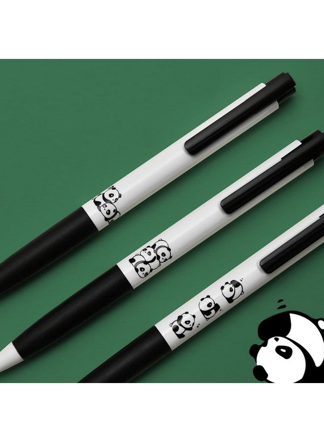 Kaco K7 Gel Ink Pens 3 Pieces Cute Panda Black Pens Set 0.5Mm Fine Point All Black Ink Office School Supplies - Image 3