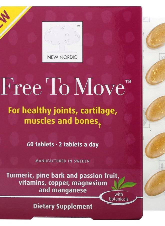 New Nordic Free to Move 60 Tablets 