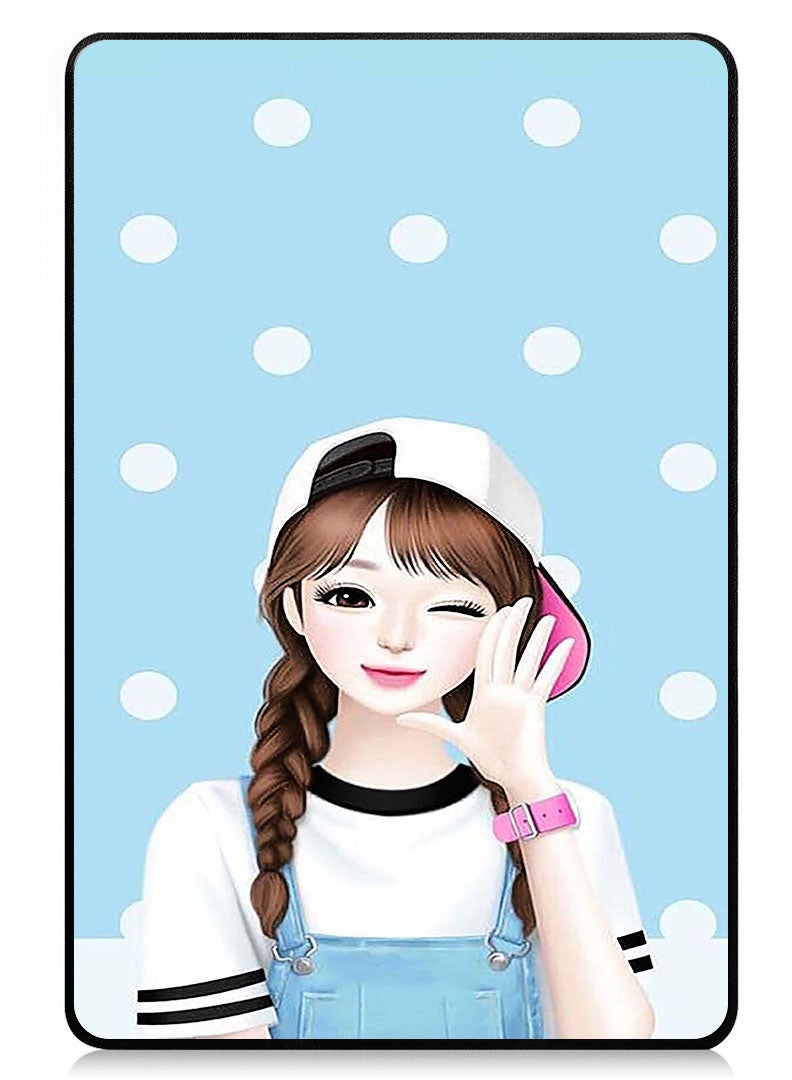 Theodor Protective Flip Case For Xiaomi Pad 7 & Xiaomi Pad 7 Pro With Trifold Stand Auto Wake Sleep Shockproof Cover - Girl Wear Cap - Image 1