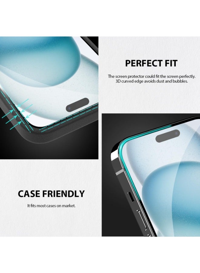 واقي شاشة لـ آيفون 15 (iPhone 15) (ضد البصمة) نانو مضاد للتجسس لحماية الخصوصية (لقافة) و بجودة عالية, حماية قصوى للشاشة من الخدوش والكسر - Image 5