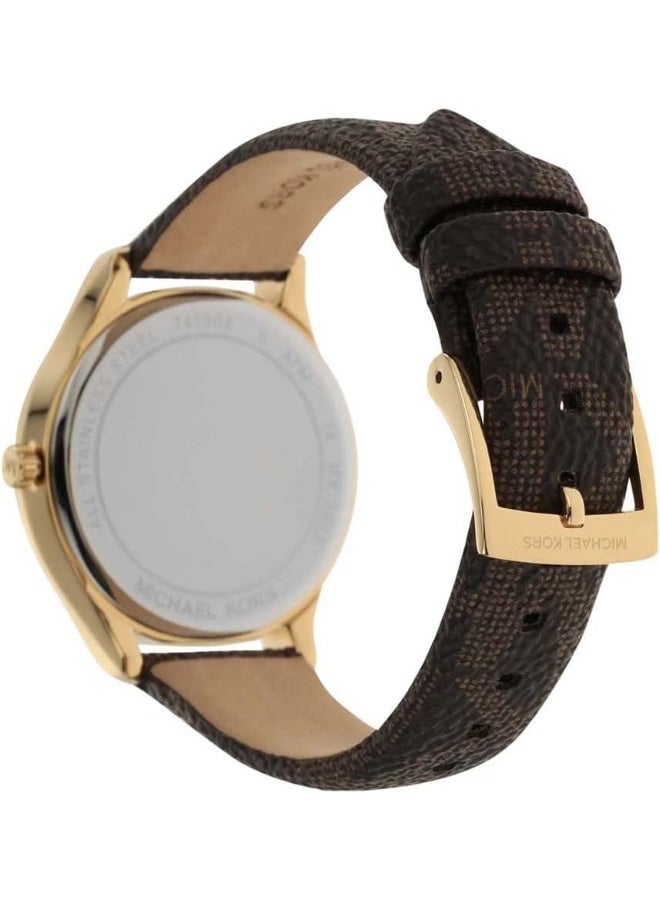 Michael Kors Women MK2862 Jaycie Watch with Brown Leather Strap - Image 4