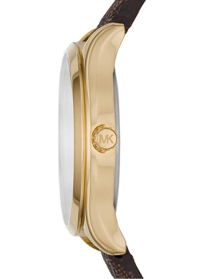 Michael Kors Women MK2862 Jaycie Watch with Brown Leather Strap - Image 3