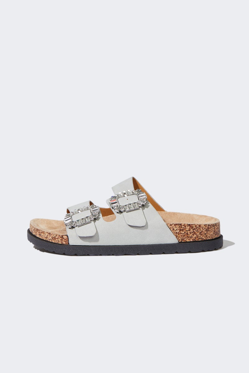 DeFacto Beige Woman Woman Flat Sole Faux Leather Slippers Casual - Image 2