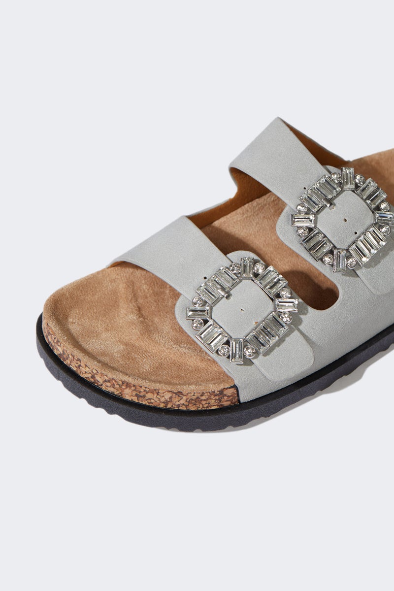 DeFacto Beige Woman Woman Flat Sole Faux Leather Slippers Casual - Image 5