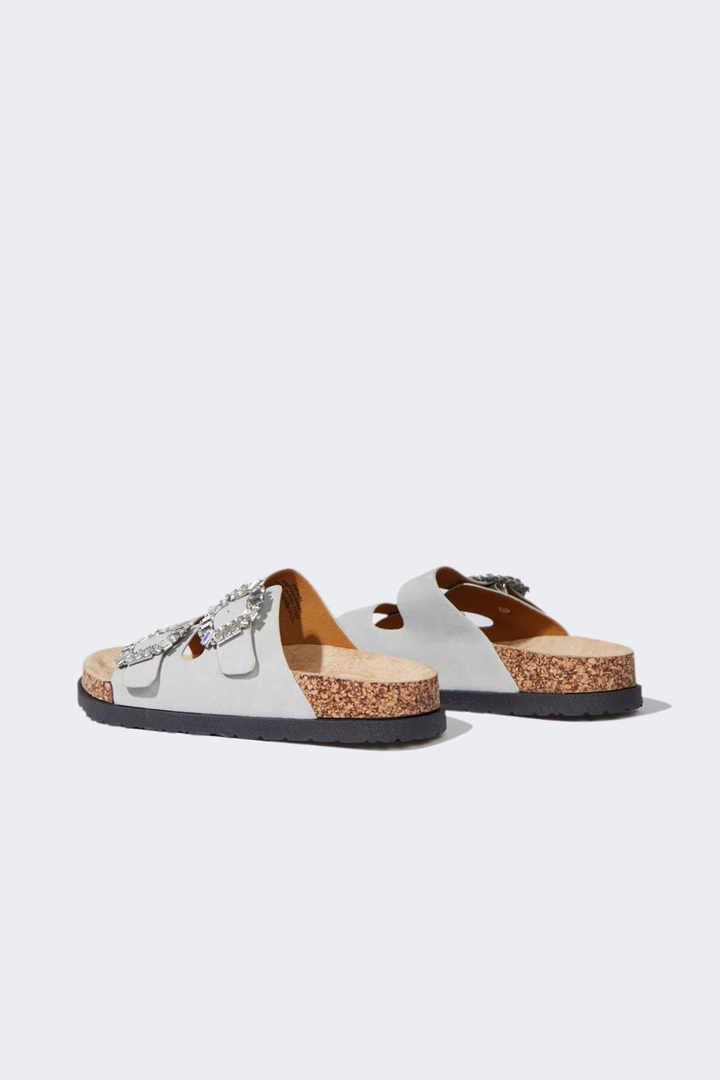 DeFacto Beige Woman Woman Flat Sole Faux Leather Slippers Casual - Image 3