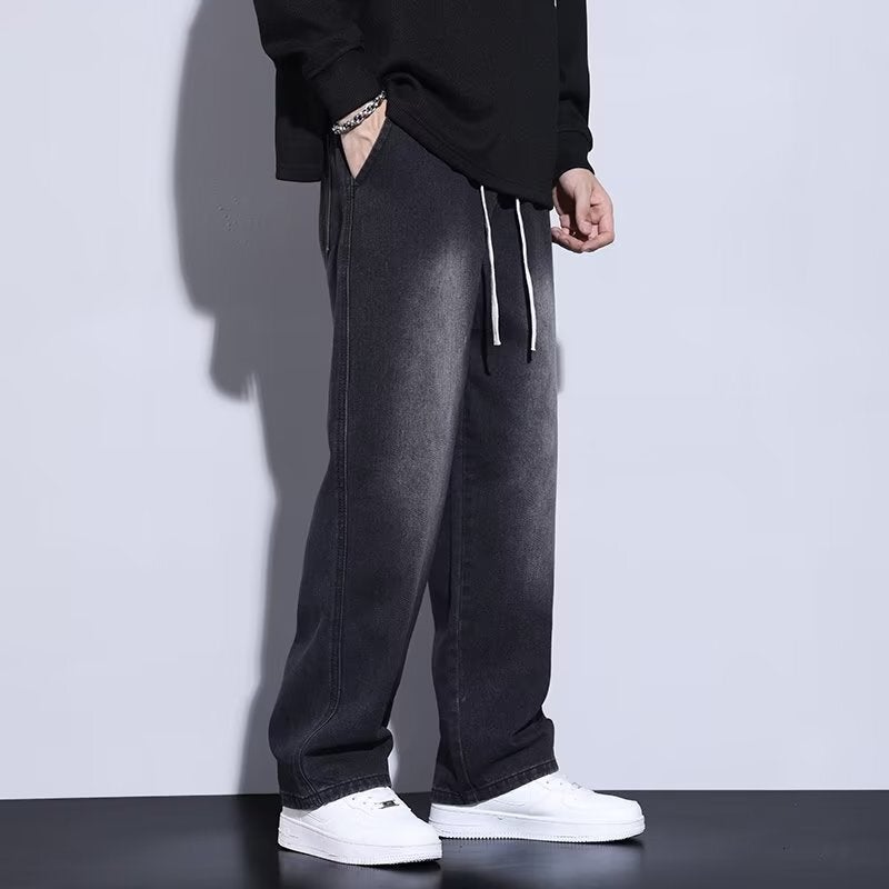 Unisex Classic Denim Jeans Loose Fit Daily Outdoor Wear - Image 4