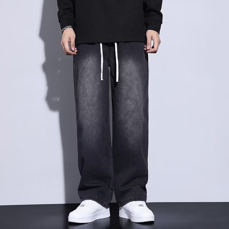 Unisex Classic Denim Jeans Loose Fit Daily Outdoor Wear - Image 3