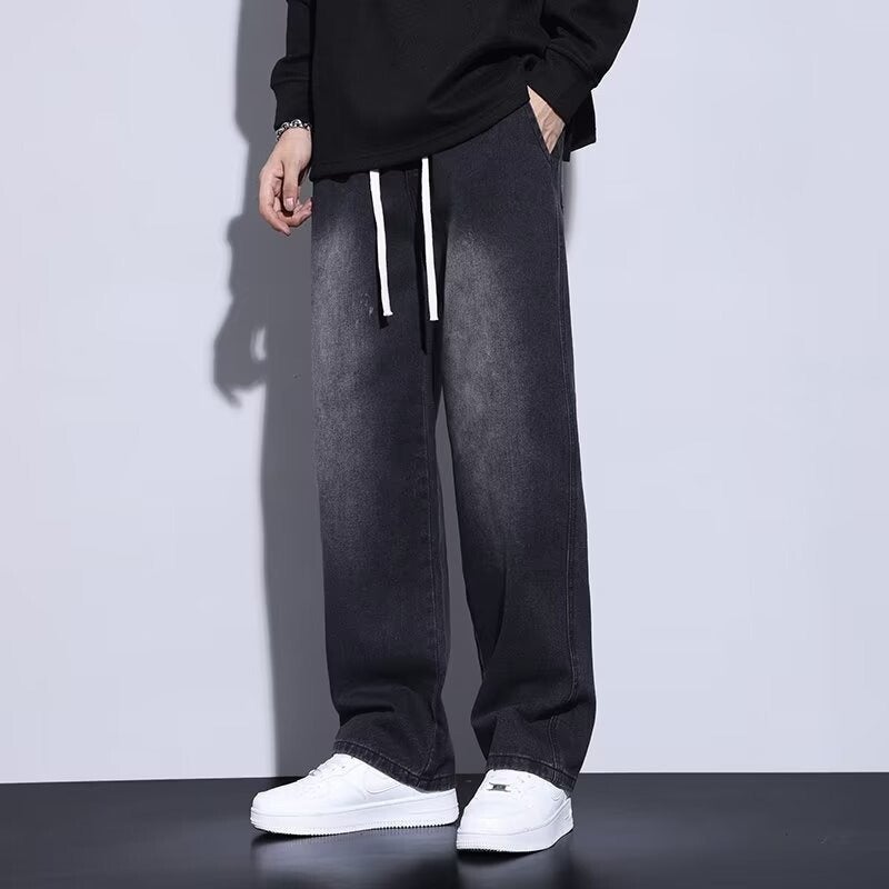 Unisex Classic Denim Jeans Loose Fit Daily Outdoor Wear - Image 1