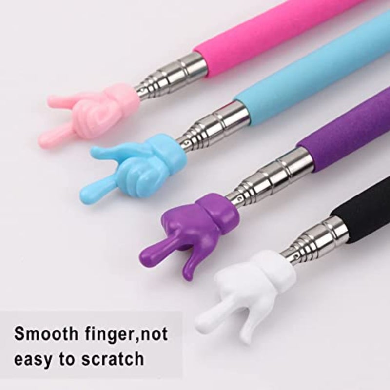 Finger Reading Stick, Kindergarten Student Teacher Teaching Point Reading Pen, Telescopic Teachers Pointer, for Elementary School Kindergarten Teacher 4 Pcs - Image 3