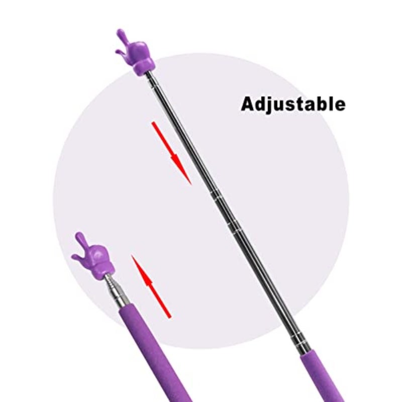 Finger Reading Stick, Kindergarten Student Teacher Teaching Point Reading Pen, Telescopic Teachers Pointer, for Elementary School Kindergarten Teacher 4 Pcs - Image 2
