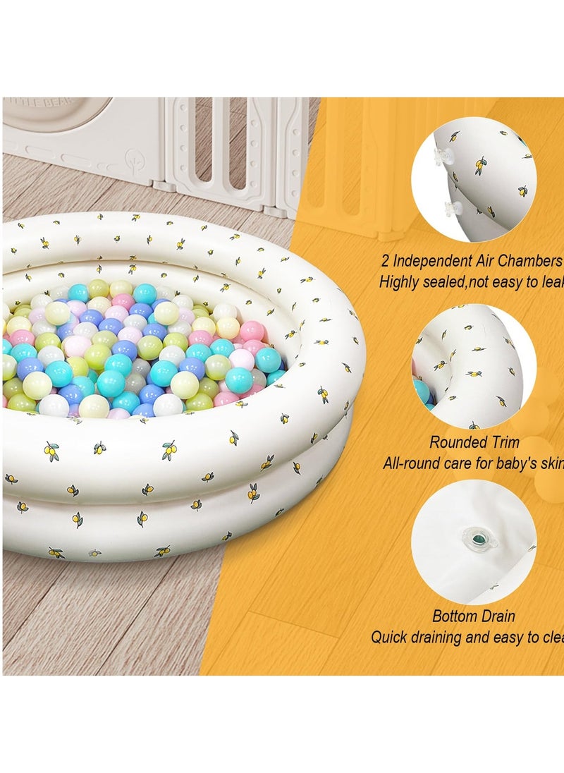 Inflatable Kiddie Pool, Round Bath Pool Pool Inflatable Swimming Pool, Small Inflatable Swimming Pool For Outdoor Garden Supplies, 90cm Portable Family Garden Summer Water Swimming Pools - Image 4
