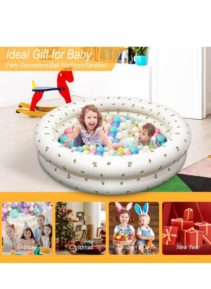 Inflatable Kiddie Pool, Round Bath Pool Pool Inflatable Swimming Pool, Small Inflatable Swimming Pool For Outdoor Garden Supplies, 90cm Portable Family Garden Summer Water Swimming Pools - Image 2