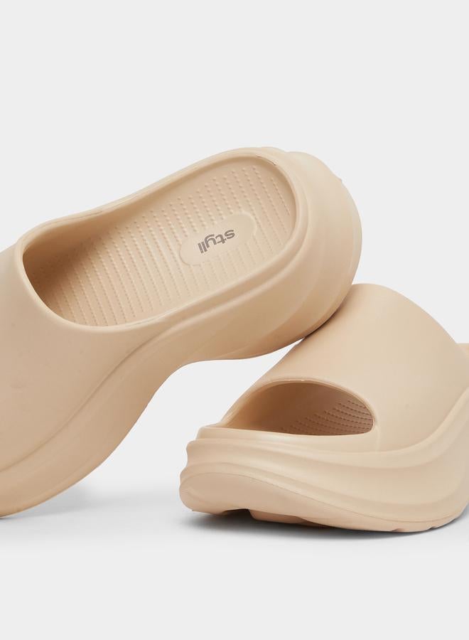 Styli Wedge Heeled Slip-on Flip Flop - Image 3