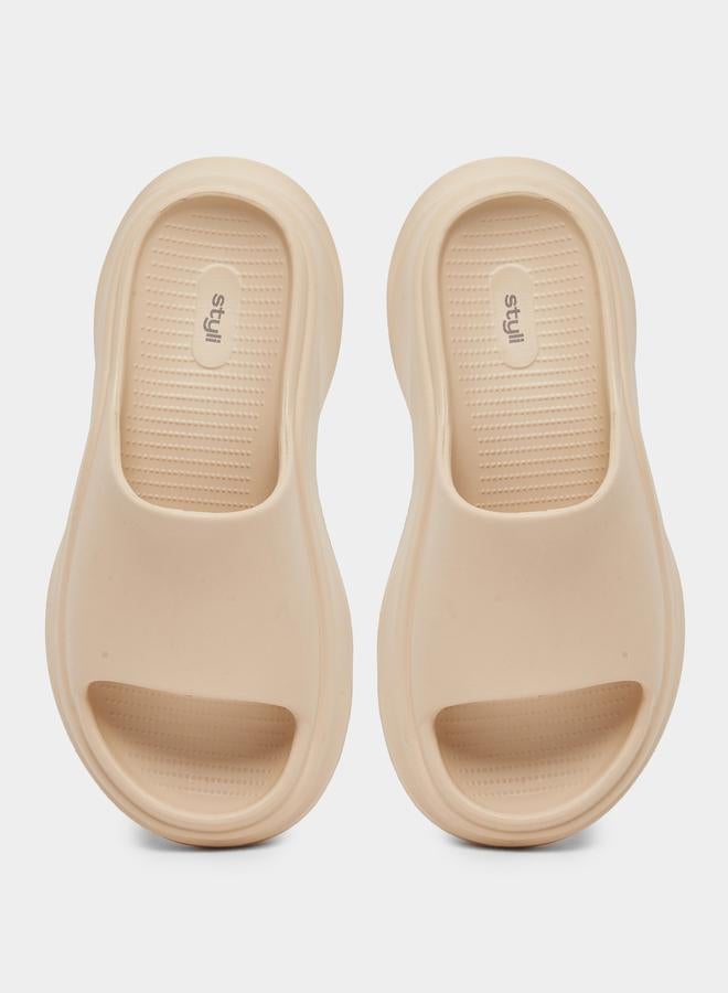 Styli Wedge Heeled Slip-on Flip Flop - Image 5