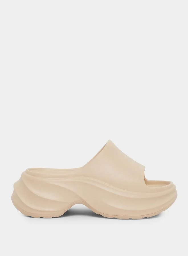 ستايلي Styli Wedge Heeled Slip-on Flip Flop