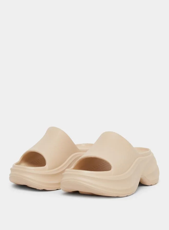 ستايلي Styli Wedge Heeled Slip-on Flip Flop