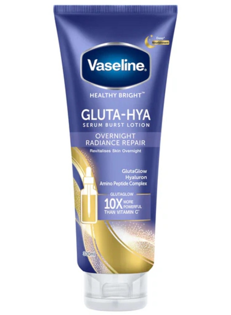 Vaseline Gluta-Hya Serum Burst Lotion Overnight Radiance Repair 330ml
