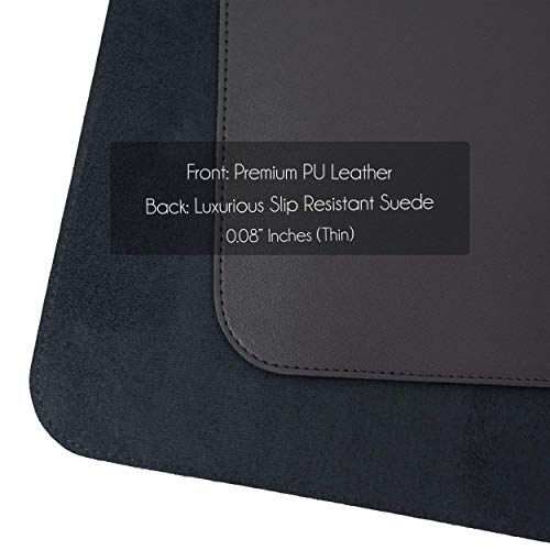 Vine Creations Leather Desk Mat Large 36" x 20", Desk Protector Mat, PU Leather Desk Pad, Non-Slip Large Mouse Pad, Desk Blotter, Desk Pads on Top of Desks, Home Office Desk Matt for Desktop (Black) - Image 4