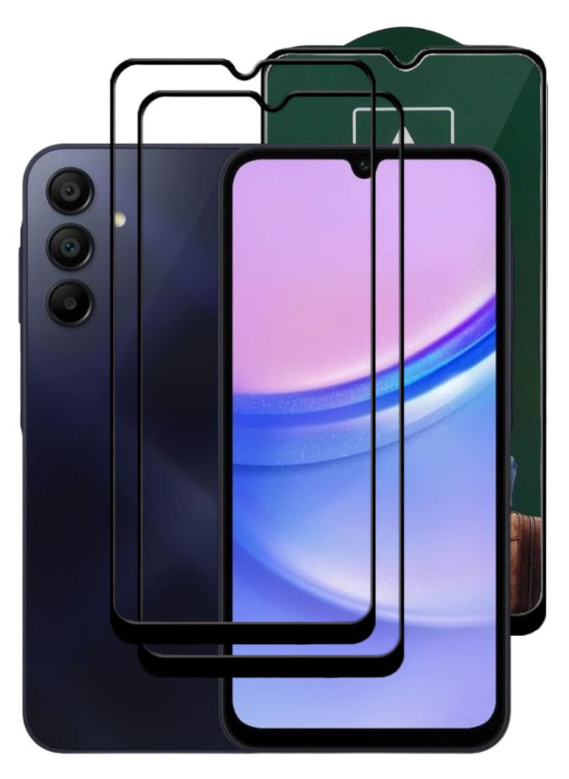 ACLIX 2 Pieces Antistatic ESD Dustproof Premium Quality High Definition Tempered Glass Screen Protector Designed For Samsung Galaxy A15 - Image 1