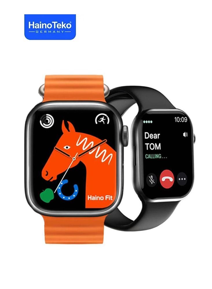 هينو تيكو هاينو تيكو ألمانيا ساعة ذكية T86 HD الأعلى أكبر شاشة 45 ملم مع 2 حزام وشاحن لاسلكي للرجال والنساء - Image 1