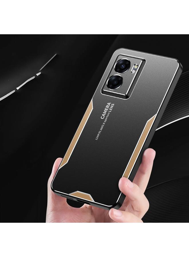 S-TOP Case For OPPO A57 5G Blade Series TPU Hybrid Metal Phone Case - Image 4