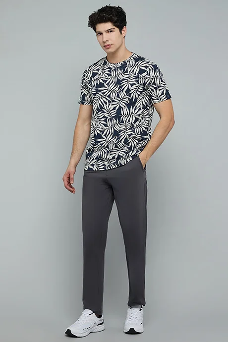 R&B Printed T-Shirt with Crew Neck and Short Sleeves