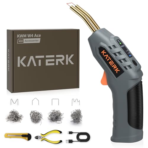 Katerk Cordless Plastic Welder 400 Staples Included 3Temperature Settings USB Rechargeable Portable Plastic Welding Kit Perfect for DIY Projects BumperToys Repair - Image 1