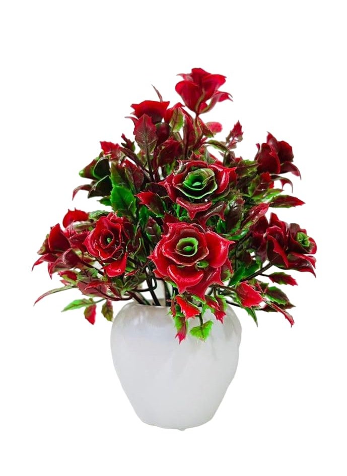ATEVON ATEVON Artificial Flowers Plants Faux Flower Plant for Home Office Decor Tabletop and Desk Decoration Artificial Flower for Balcony Indoor Decor  - Image 1