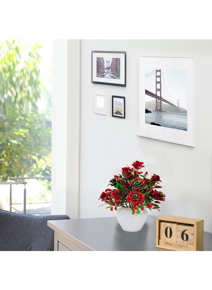 ATEVON ATEVON Artificial Flowers Plants Faux Flower Plant for Home Office Decor Tabletop and Desk Decoration Artificial Flower for Balcony Indoor Decor  - Image 5