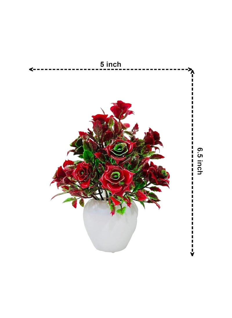 ATEVON ATEVON Artificial Flowers Plants Faux Flower Plant for Home Office Decor Tabletop and Desk Decoration Artificial Flower for Balcony Indoor Decor  - Image 3
