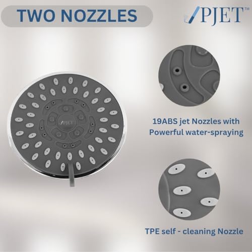 PJET Zerra Water Filter for Shower Head | 3-Modes for Hard Water | Chlorine Reduction & Limescale Removal | Shower Filter for Bathroom | Silver Finish | Fits All Showers - Image 5