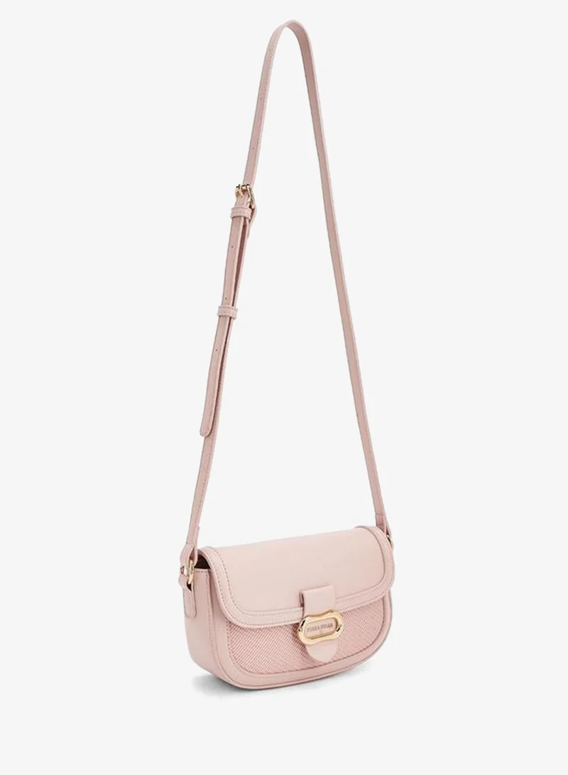 Flora Bella By Shoexpress PINK FLORA BELLA CROSSBODY BAG WITH ADJUSTABLE SHOULDER STRAP for Women | Best Price UAE
