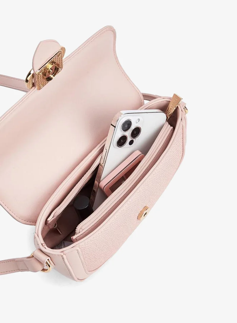 Flora Bella By Shoexpress PINK FLORA BELLA CROSSBODY BAG WITH ADJUSTABLE SHOULDER STRAP for Women | Best Price UAE