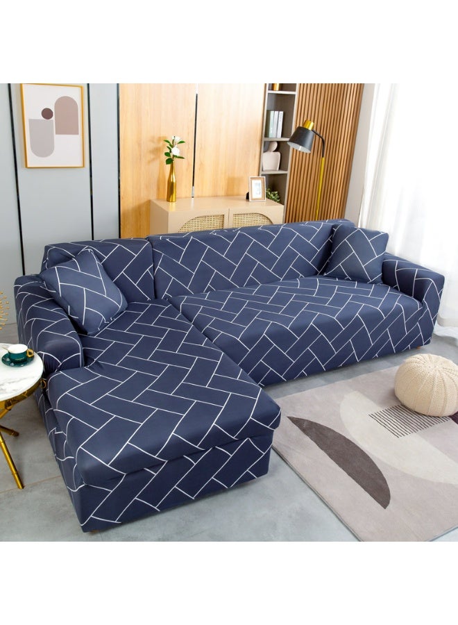 DUNISO غطاء أريكة، غطاء واقي مطبوع مرن للأريكة، غطاء أثاث مضاد للانزلاق، مقاوم للتلوث والتآكل، مناسب لجميع الفصول، مناسب لأرائك مقعدين، 145 إلى 185 سم - Image 3
