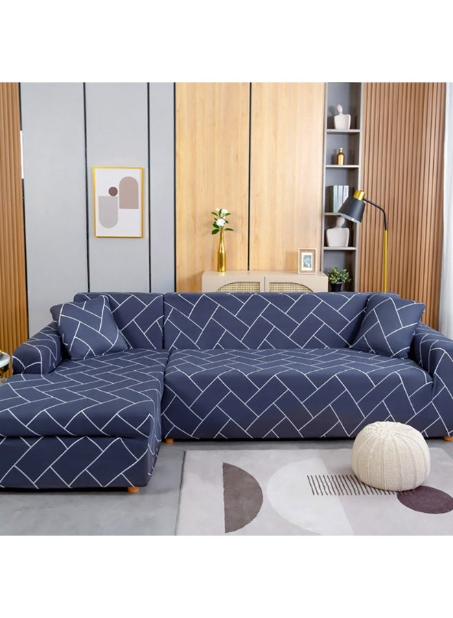 DUNISO غطاء أريكة، غطاء واقي مطبوع مرن للأريكة، غطاء أثاث مضاد للانزلاق، مقاوم للتلوث والتآكل، مناسب لجميع الفصول، مناسب لأرائك مقعدين، 145 إلى 185 سم - Image 2