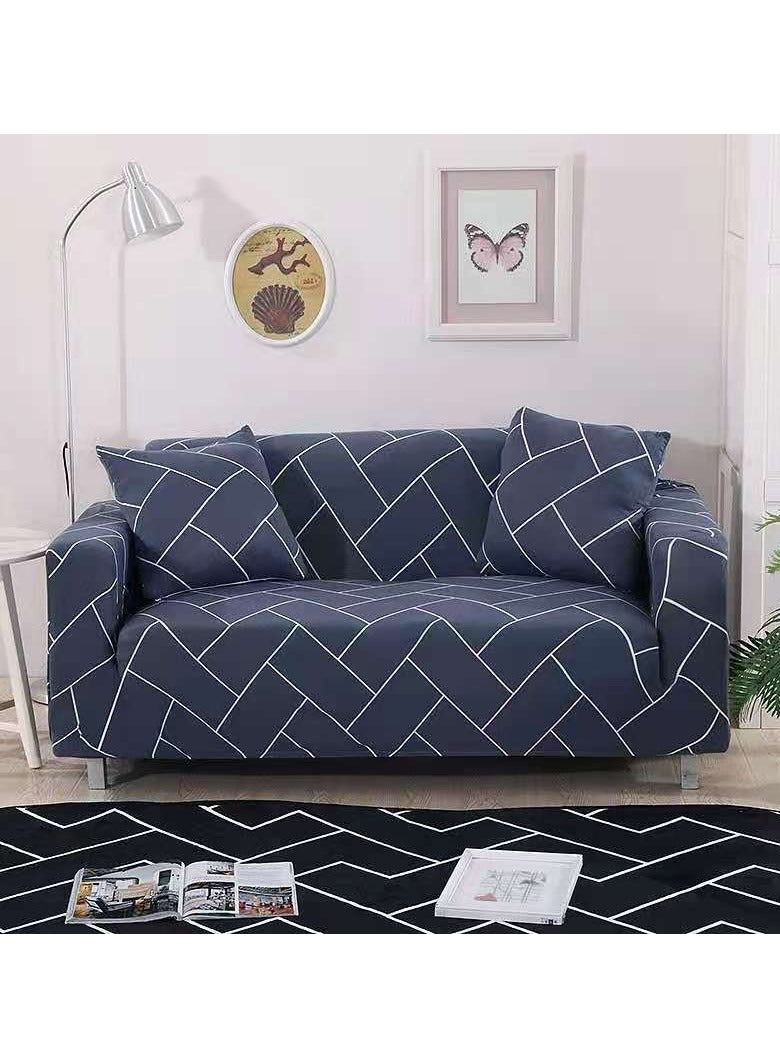 DUNISO غطاء أريكة، غطاء واقي مطبوع مرن للأريكة، غطاء أثاث مضاد للانزلاق، مقاوم للتلوث والتآكل، مناسب لجميع الفصول، مناسب لأرائك مقعدين، 145 إلى 185 سم - Image 1