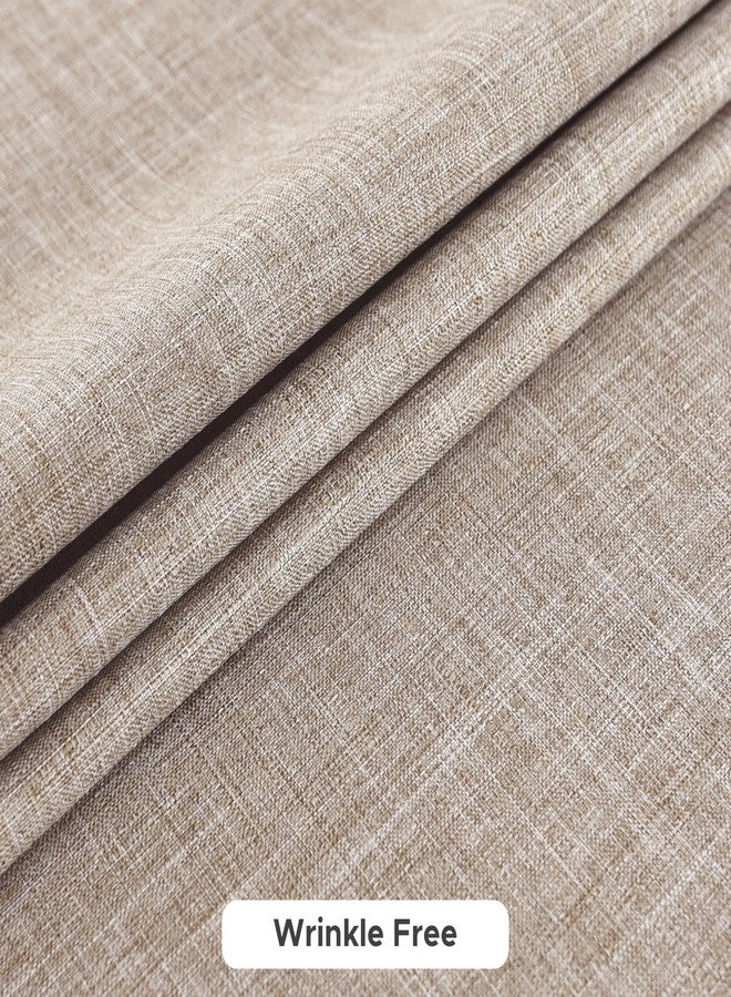Fitable Faux Linen Tablecloths for Rectangle Tables: Water & Stain Resistant Farmhouse Table Cloth, Washable Burlap Textured Table Covers for Kitchen Dining Party(2 Pack, 60x102 Inch, Nature) - Image 5