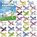 Diteryy 60 Pack Paper Airplanes for Kids Foam Plane Glider Planes Toys BulkAssorted ColorsEasy Throwing Paper Airplanes for Party Favors Birthday Classroom Valentines Easter Carnival Prizes Presents - Image 2