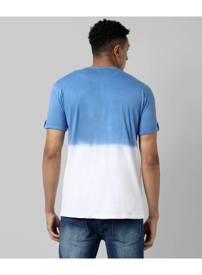 Campus Sutra Men's Multicolour Colourblocked Regular Fit Casual T-Shirt