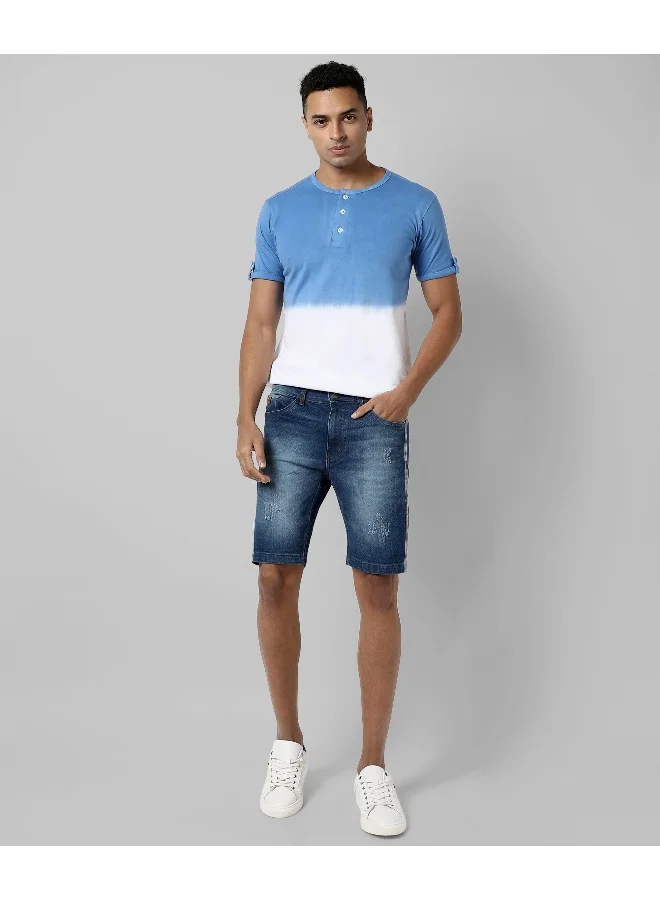 Campus Sutra Men's Multicolour Colourblocked Regular Fit Casual T-Shirt
