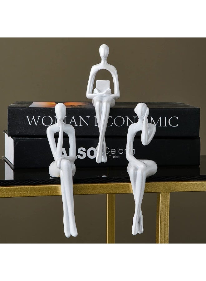 XINXUAN White Statue Home Decor - Modern Bookshelf & Desk Decor - 3 Piece Set - Image 4