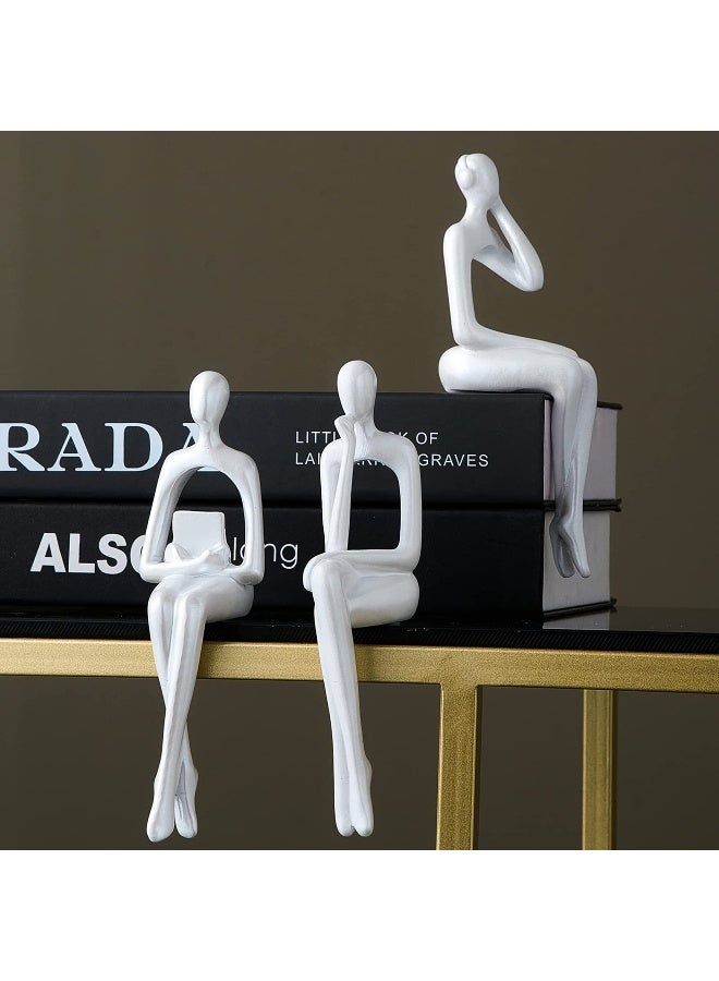 XINXUAN White Statue Home Decor - Modern Bookshelf & Desk Decor - 3 Piece Set - Image 5