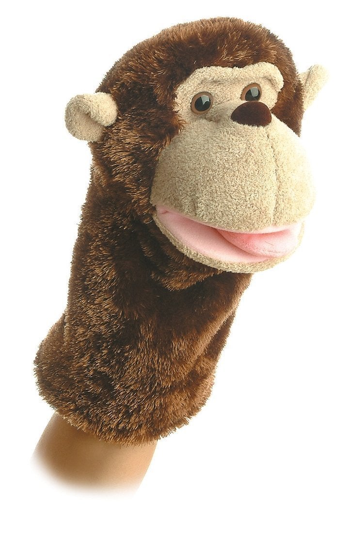 AuroraÂ® Interactive Hand Puppet Montgomeryâ„¢ Stuffed Animal - Storytelling Adventures - Playful Learning - Brown 10 Inches