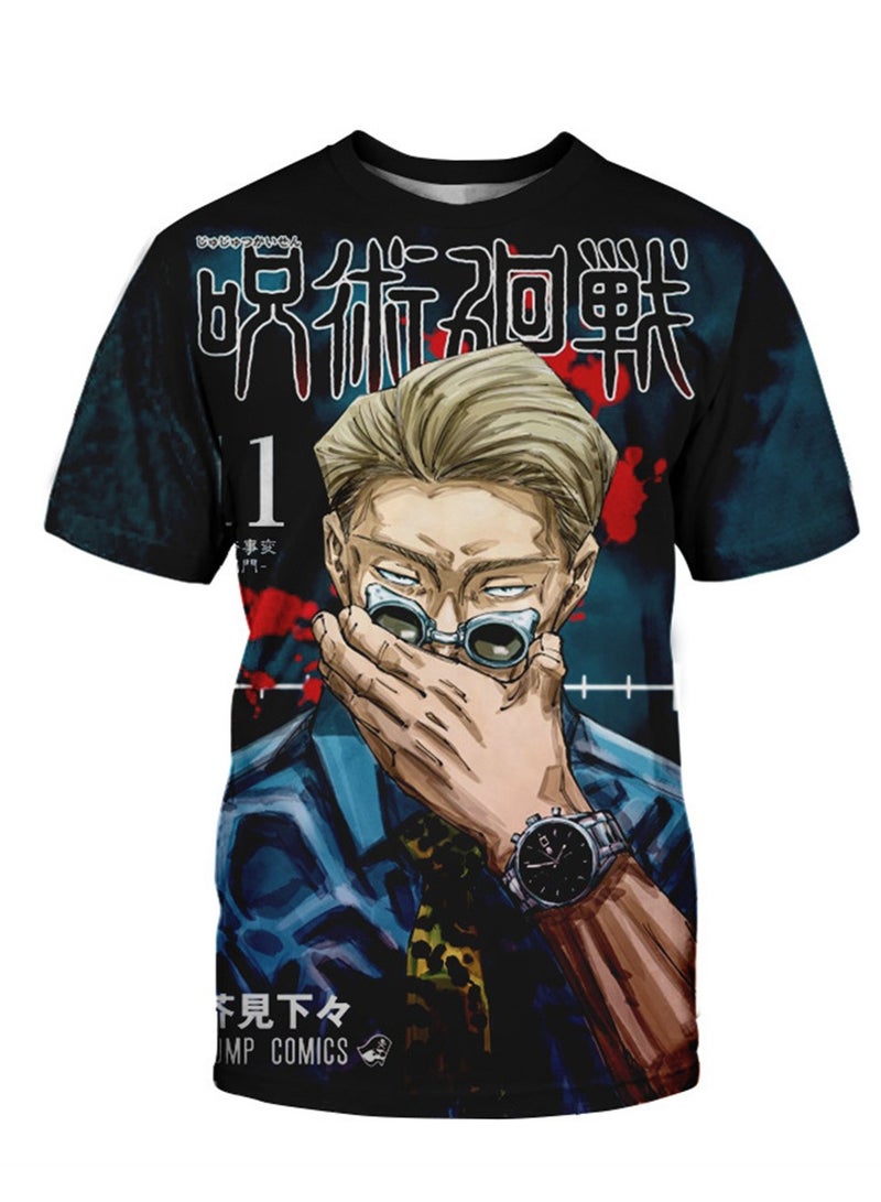 Anime cartoon Jujutsu Kaisen 3D digital printing personalized breathable T-shirt - Image 1