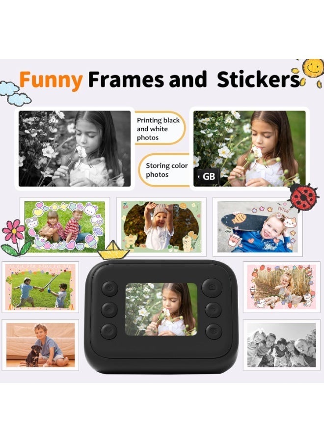Lecran Instant Print Camera for Kids, 48MP Photos 1080P Digital Video Camera, 32GB Card White - Image 4