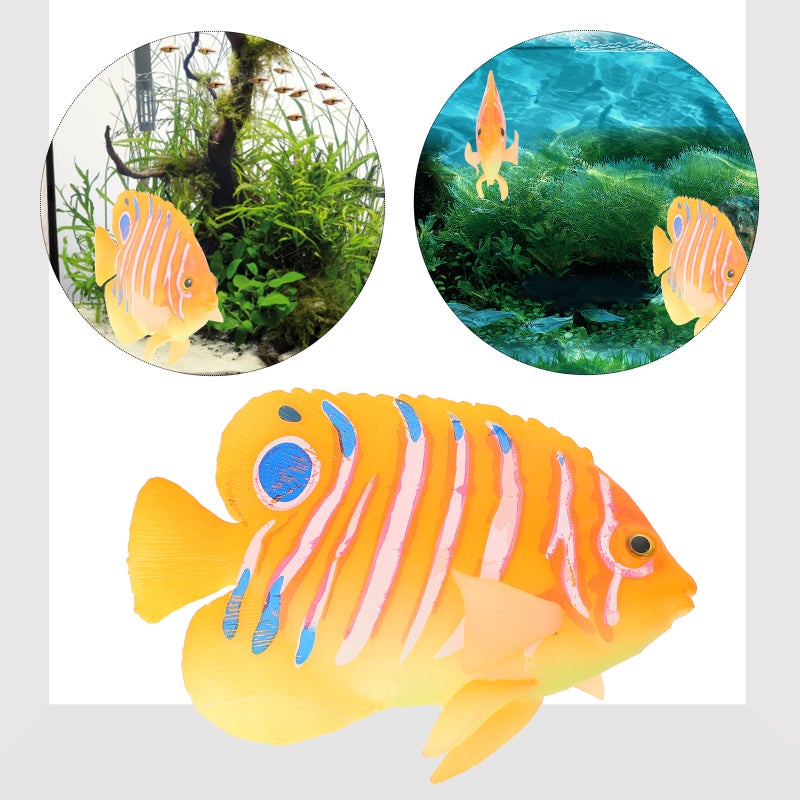 1pc Simulation Angelfish Aquarium Fish Landscaping Decor Ornament - Image 1